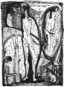 bericht eines drogenschtigen, Ines Vierling, 1997, Lithographie, 58 cm x 43 cm