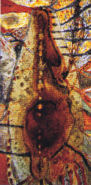 Genesis, Ines Vierling, 1997, Mischtechnik auf Hartfaser, 100 cm x 50 cm