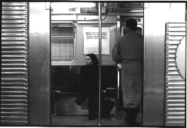 New York subway, Ines Vierling, 1999, schwarz/wei Photographie